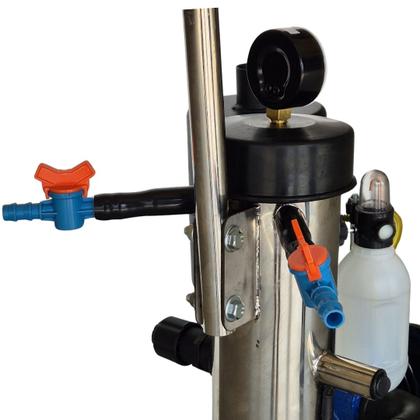 Imagem de Ordenhadeira Mecânica Móvel Inox Bv 450 Com 2 Conjuntos Duplos