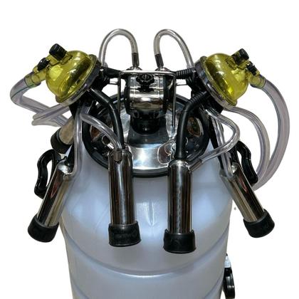 Imagem de Ordenhadeira Movel Com 1 Conjunto Duplo De Ordenha para duas vacas Completo