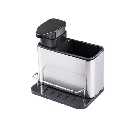Imagem de Organizador Aço Inoxidável Com Dispenser De Detergente Pia Cozinha
