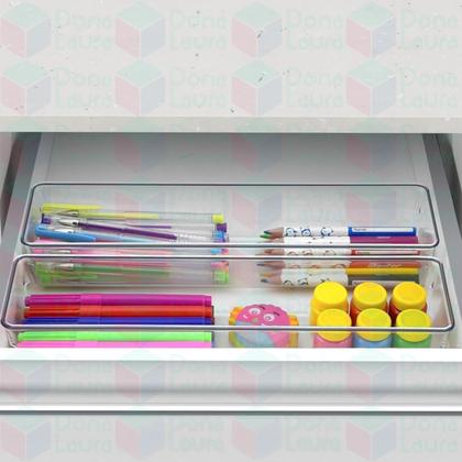Imagem de Organizador Acrílico Retangular Geladeira Cozinha Gaveta 1Un