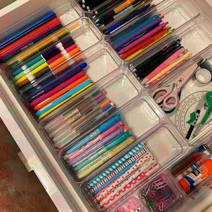 Imagem de Organizador Acrílico Retangular Geladeira Cozinha Gaveta 1Un