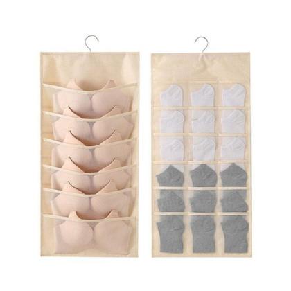 Imagem de Organizador cabide multiuso com 20 bolsos para roupas closet joias sutia