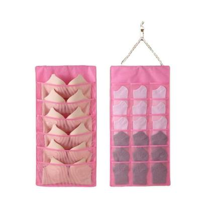 Imagem de Organizador cabide porta sutia closet 20 bolsos divisorias joias guarda roupa