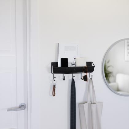 Imagem de Organizador Cabideiro Porta Chaves Hammock Preto Umbra