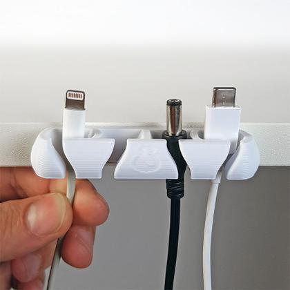 Imagem de Organizador Cabos Pendurador fios Adesivo Preto 2 Unidades