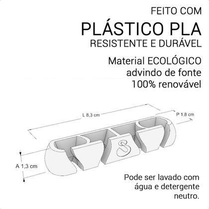 Imagem de Organizador Cabos Pendurador fios Adesivo Preto 2 Unidades