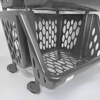 Imagem de Organizador Chumbo Multiuso Triplo Empilhável c/ Rodinhas