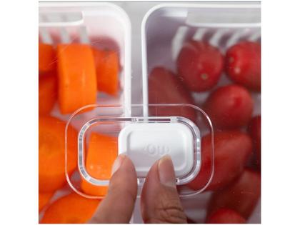 Imagem de Organizador Clear Fresh 2,2L Com 2 Cestos Natural OF650NT - Ou