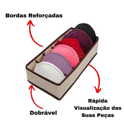 Imagem de Organizador Colmeia 6 Nichos Sutiã Cueca Meia Roupas Íntimas