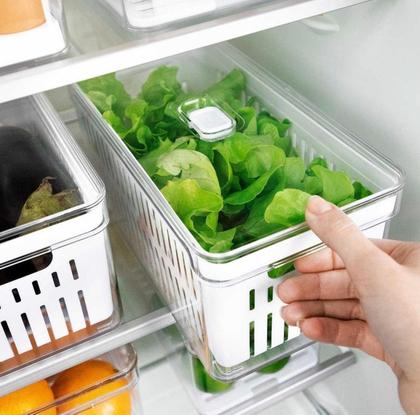 Imagem de Organizador Com Cesto E Tampa 05L Clear Fresh Natural OU-Un