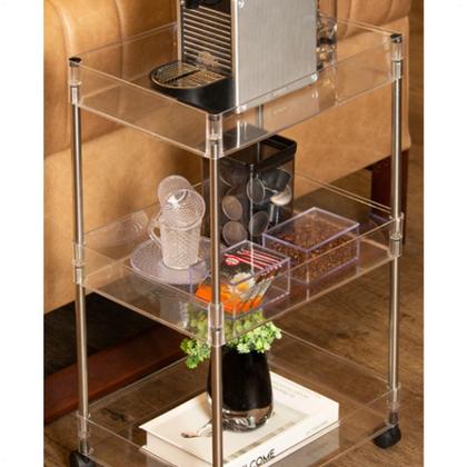 Imagem de Organizador Cozinha Sala Triplo Com Rodízio 38X28X76 CM