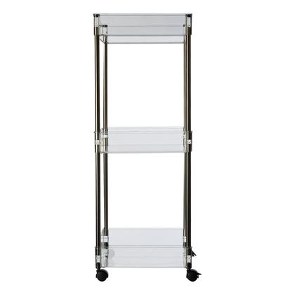 Imagem de Organizador Cozinha Sala Triplo Com Rodízio 38x28x76 Cristal