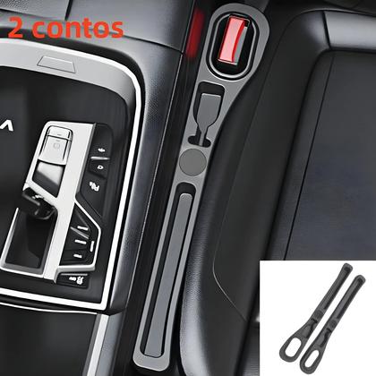 Imagem de Organizador De Acessórios Para Interior De Carro Em Couro PU Com Faixa De Armazenamento Para Espaços