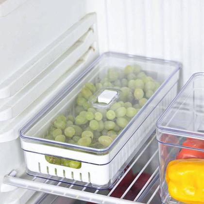 Imagem de Organizador De Alimentos E Frutas 3,6 Litros 33 Cm Com Cesta