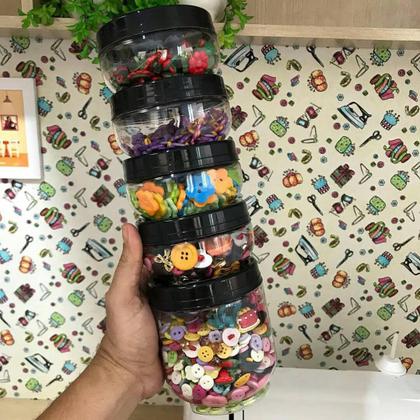 Imagem de Organizador de Alimentos Gire e Trave Empilhável 380ML Cinza