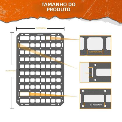 Imagem de Organizador De Banco De Carro Tático Ajustável Multifuncional Com Painel De Malha Molle Acessórios