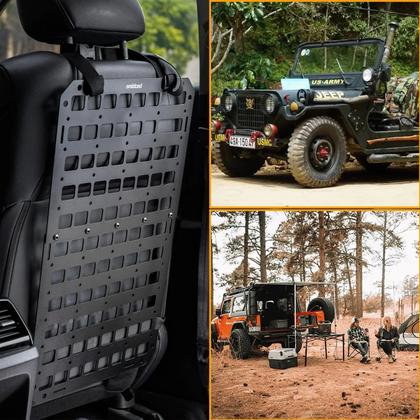 Imagem de Organizador De Banco De Carro Tático Ajustável Multifuncional Com Painel De Malha Molle Acessórios