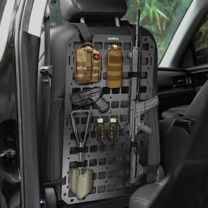Imagem de Organizador De Banco De Carro Tático Ajustável Multifuncional Com Painel De Malha Molle Acessórios