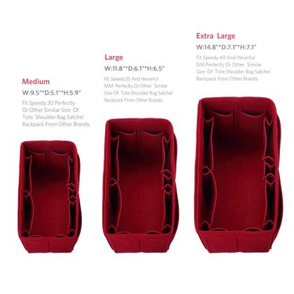 Imagem de Organizador de bolsas ZTUJO em tecido de feltro vermelho médio para Speedy 25 e 30