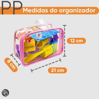 Imagem de Organizador de Brinquedo Transparente Viagem Frasqueira Organizador Mala Bolsa  Menino Menina Perfumes Roupas