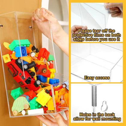 Imagem de Organizador de Brinquedos de Acrílico Maitys para Parede - Dispensador de Carrinhos