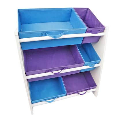 Imagem de Organizador de Brinquedos Infantil Médio AZUL E VIOLETA