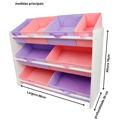 Imagem de Organizador de Brinquedos Infantil OrganiBox Feminino