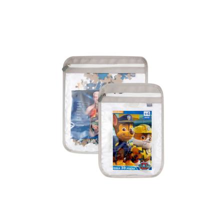 Imagem de Organizador de Brinquedos - SUPER QUEBRA-CABEÇA 3 KITS CINZA