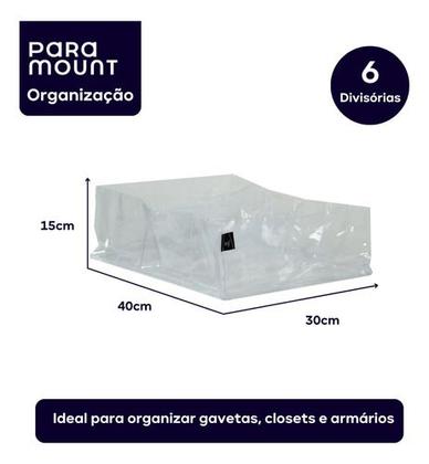 Organizador De Camiseta Jeans Calça Roupa 40 X 30 X 15cm - Paramount Plásticos Imagem de Organizador De Camiseta Jeans Calça Roupa 40 X 30 X 15cm
