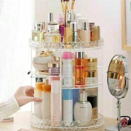 Imagem de Organizador De Cosmético Maquiagem Acrílico Giratório 360º