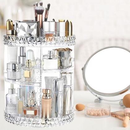Imagem de Organizador De Cosmético Maquiagem Acrílico Giratório 360º