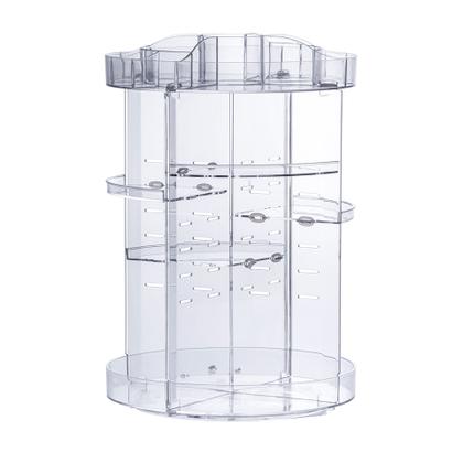 Imagem de Organizador De Cosmético Maquiagem Acrílico Resistente Giratório 360º G Transparente Resistente