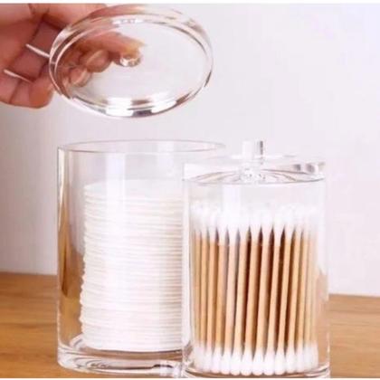 Imagem de Organizador de Cotonetes e Algodão Transparente