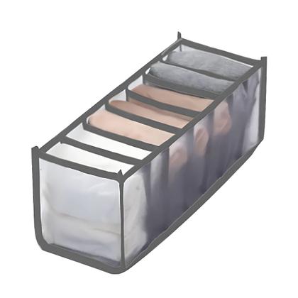 Imagem de Organizador De Gaveta 35x32x10 - 7 Divisórias Dobrável Guarda Peças Intimas Sutiã Meias Colmeia