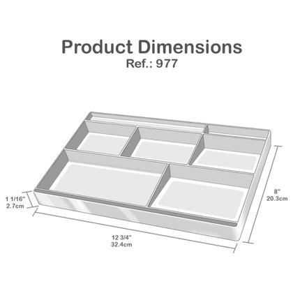 Imagem de Organizador de Gaveta Multiuso com 8 Divisões para Organizar Material e Acessórios de Mesa - Acrimet