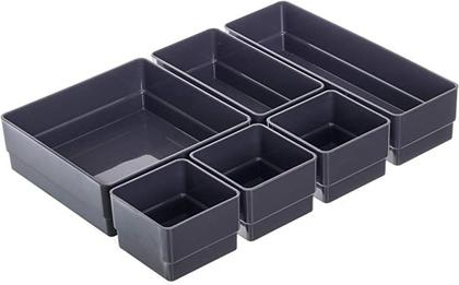 Imagem de Organizador de Gaveta Para Escritorio Bjuterias Maquiagem 6 Peças Preto