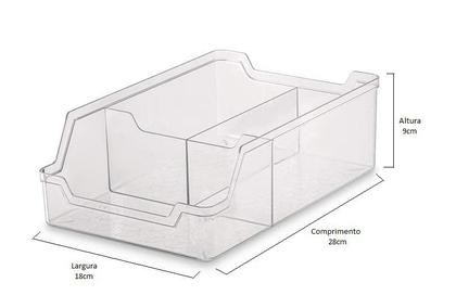 Imagem de Organizador De Gavetas 18cmX28cm com Divisórias Escritório Roupeiro Penteadeira - UZ Utilidades