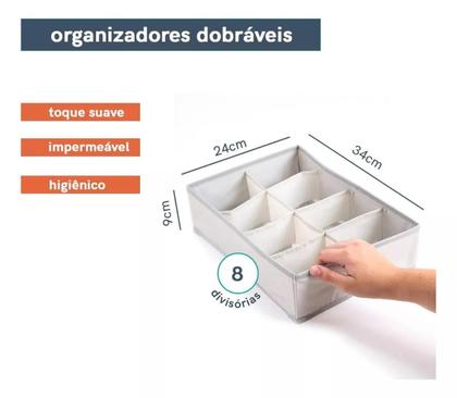 Imagem de Organizador De Gavetas Com 8 Divisórias Multiuso Pratico
