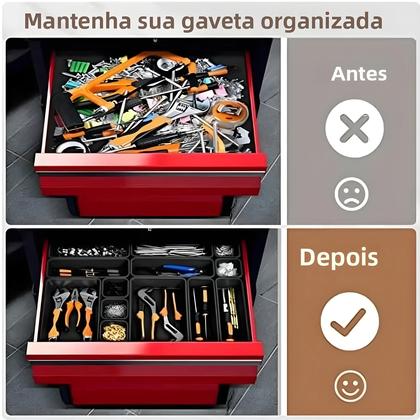 Imagem de Organizador De Gavetas De Plástico Interligáveis 32PCS, Divisores De Bandeja Rasa Para Armazenamento