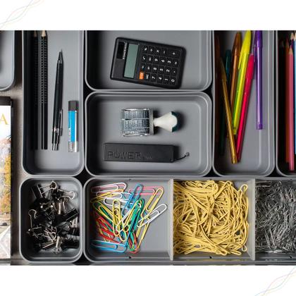 Imagem de Organizador De Gavetas Multiuso Logic Ou Tamanho P (11,5 x 17 x 5,5cm)