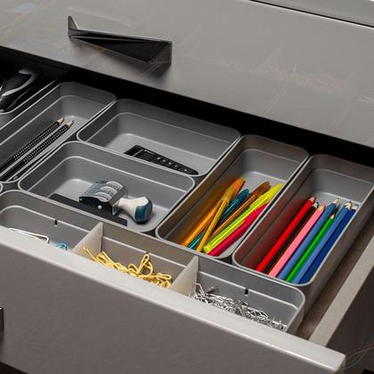 Imagem de Organizador De Gavetas Multiuso Logic Ou Tamanho P (11,5 x 17 x 5,5cm)