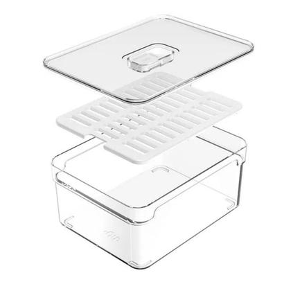 Imagem de Organizador De Geladeira 2,2 Litros Com Tampa Clear Fresh