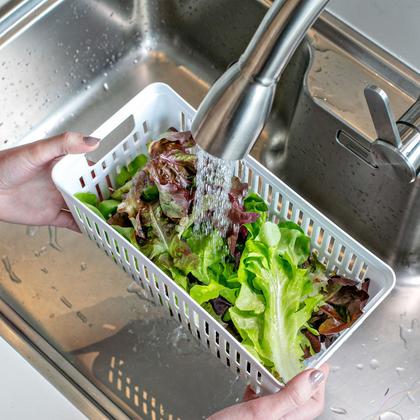 Imagem de Organizador de Geladeira Clear Fresh Natural Com Cesto Escorredor Travas e Válvula Ou