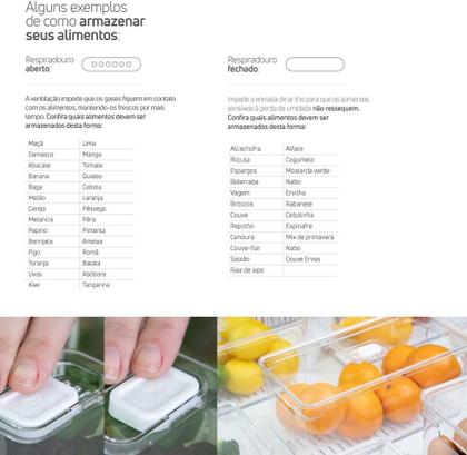Imagem de Organizador De Geladeira Com Tampa Clear Fresh 5 Litros 30 x 15 x 13 cm OF300 OU Martiplast
