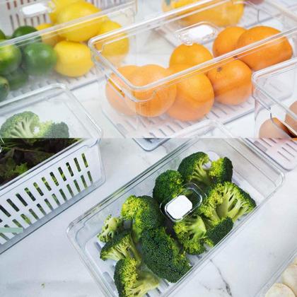 Imagem de Organizador De Geladeira Com Tampa Clear Fresh 5 Litros 30 x 15 x 13 cm OF300 OU Martiplast