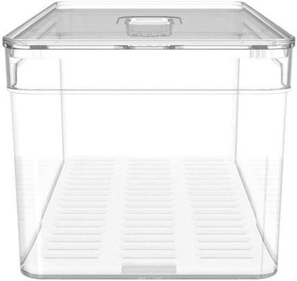 Imagem de Organizador De Geladeira Com Tampa Clear Fresh 5 Litros 30 x 15 x 13 cm OF300 OU Martiplast