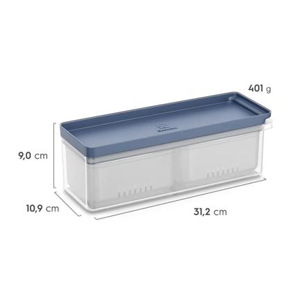 Imagem de Organizador de Geladeira Electrolux Experience 2,3L com Cesto Escorredor  Tampa Hermética, BPA Free, Ideal para Frutas