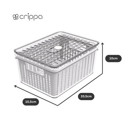 Imagem de Organizador De Geladeira Pequeno Frutas Legumes Com Cesto