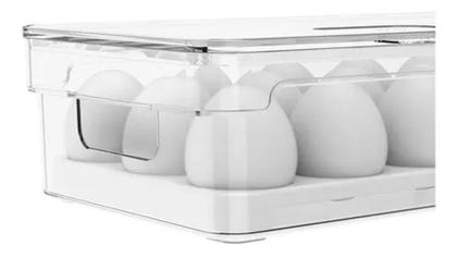 Imagem de Organizador De Geladeira Porta 18 Ovos Com Tampa Ou Compacto