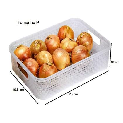 Imagem de Organizador de Geladeira Rattan P Natural Nitron